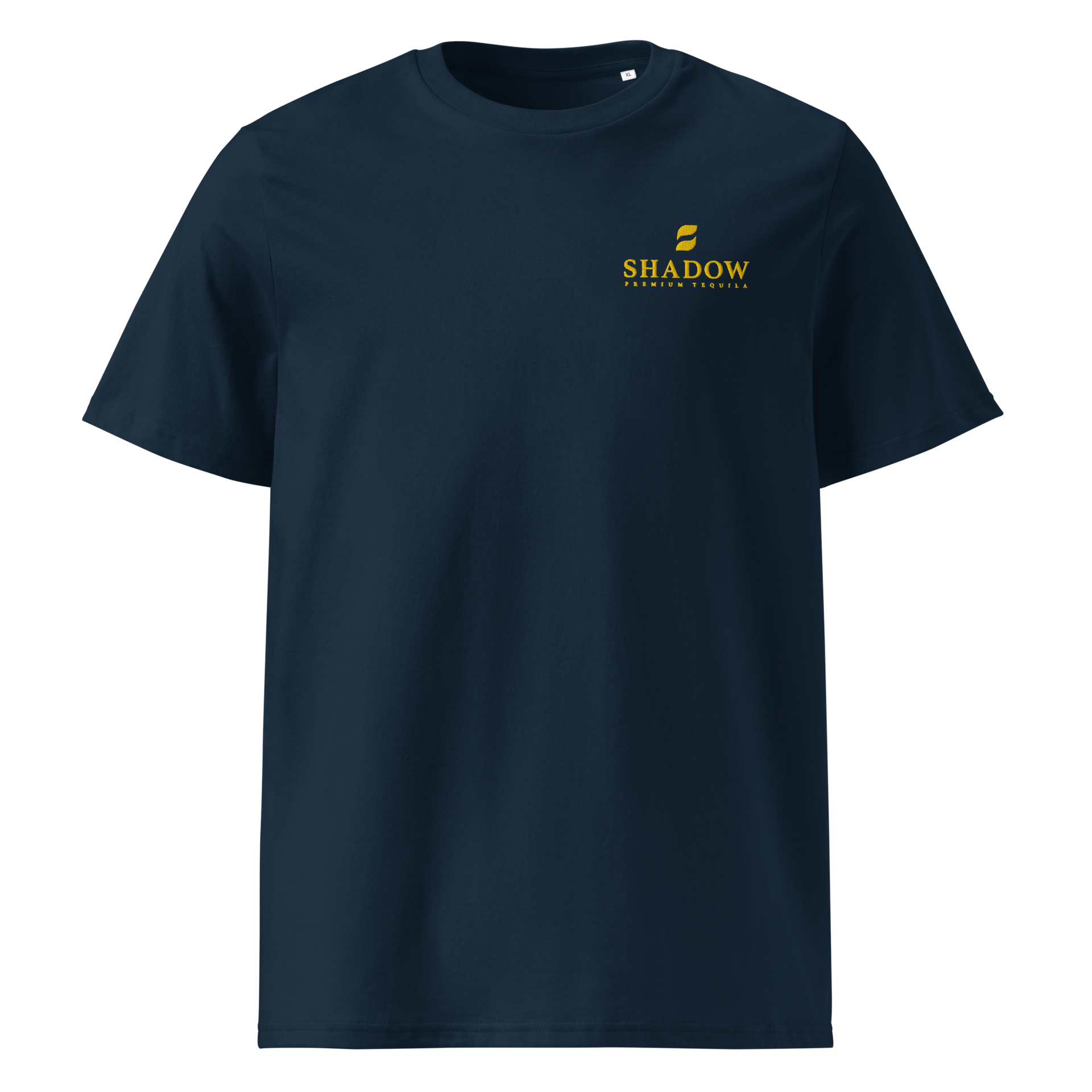 shadows Tシャツ　ネイビー unisex-organic-ribbed-neck-t-